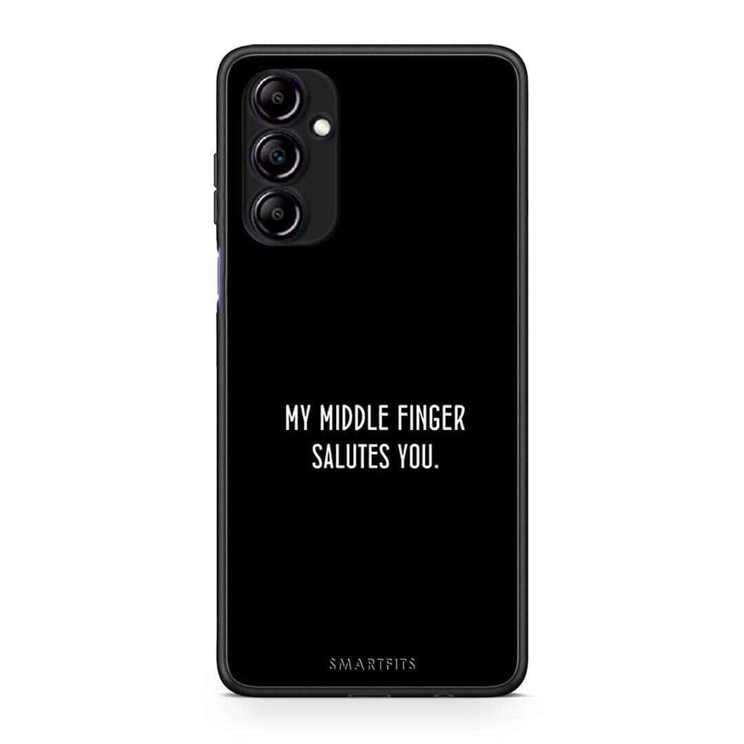 Θήκη Samsung Galaxy A14 / A14 5G Salute από τη Smartfits με σχέδιο στο πίσω μέρος και μαύρο περίβλημα | Samsung Galaxy A14 / A14 5G Salute Case with Colorful Back and Black Bezels