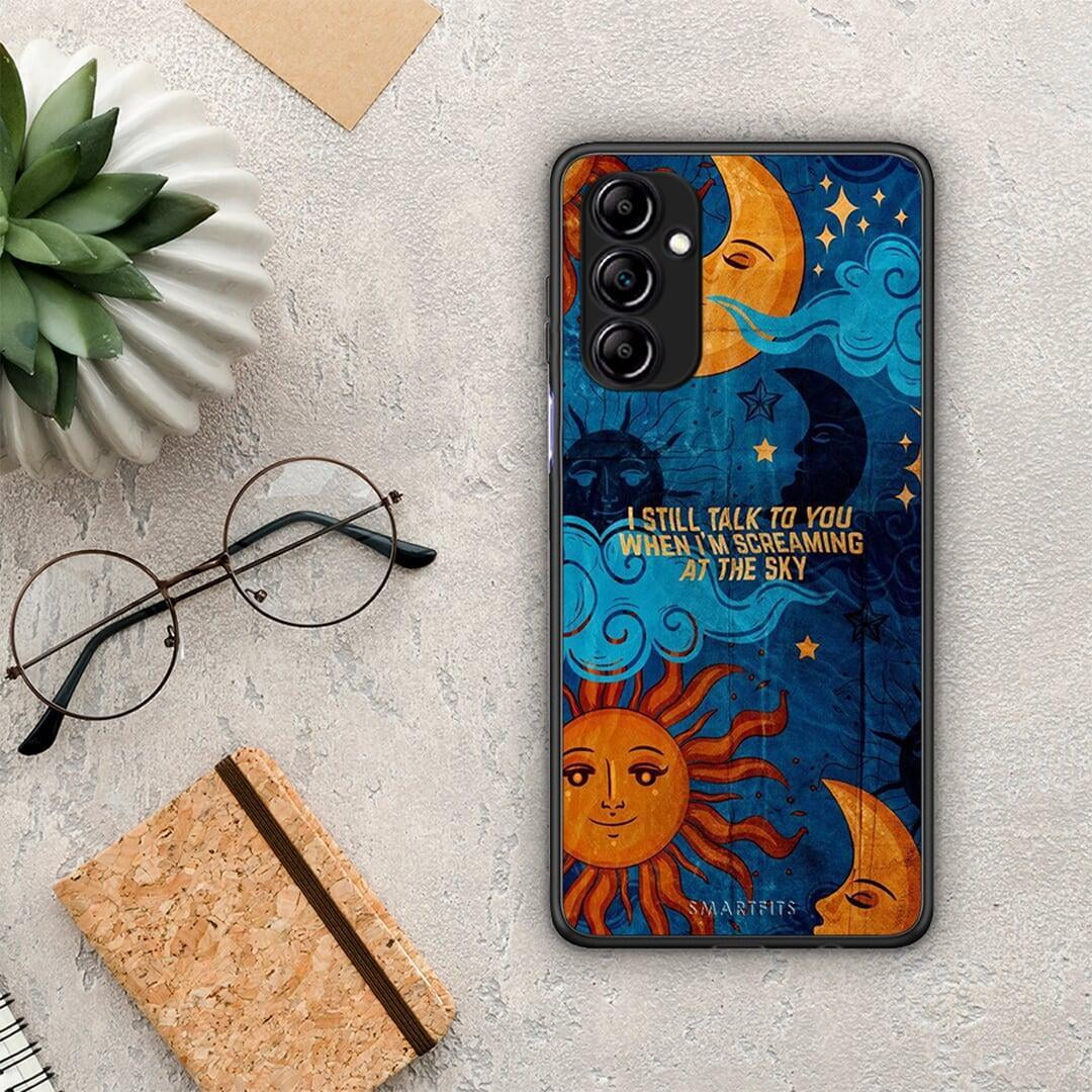 Θήκη Samsung Galaxy A14 / A14 5G Screaming Sky από τη Smartfits με σχέδιο στο πίσω μέρος και μαύρο περίβλημα | Samsung Galaxy A14 / A14 5G Screaming Sky Case with Colorful Back and Black Bezels