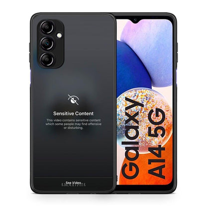 Θήκη Samsung Galaxy A14 / A14 5G Sensitive Content από τη Smartfits με σχέδιο στο πίσω μέρος και μαύρο περίβλημα | Samsung Galaxy A14 / A14 5G Sensitive Content Case with Colorful Back and Black Bezels