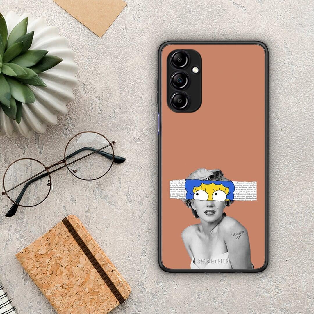 Θήκη Samsung Galaxy A14 / A14 5G Sim Merilyn από τη Smartfits με σχέδιο στο πίσω μέρος και μαύρο περίβλημα | Samsung Galaxy A14 / A14 5G Sim Merilyn Case with Colorful Back and Black Bezels