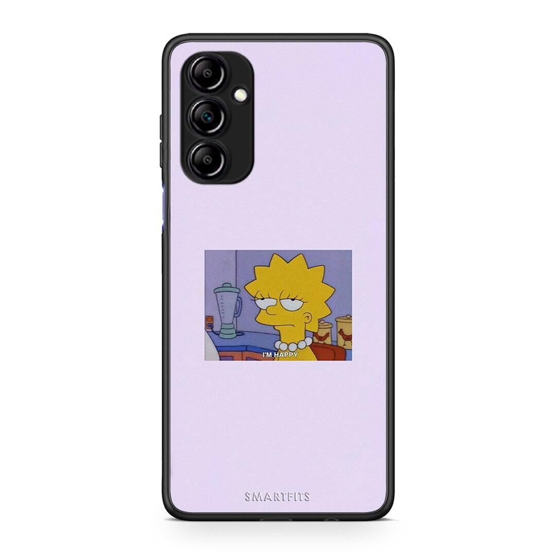 Θήκη Samsung Galaxy A14 / A14 5G So Happy από τη Smartfits με σχέδιο στο πίσω μέρος και μαύρο περίβλημα | Samsung Galaxy A14 / A14 5G So Happy Case with Colorful Back and Black Bezels