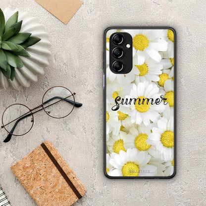 Θήκη Samsung Galaxy A14 / A14 5G Summer Daisies από τη Smartfits με σχέδιο στο πίσω μέρος και μαύρο περίβλημα | Samsung Galaxy A14 / A14 5G Summer Daisies Case with Colorful Back and Black Bezels
