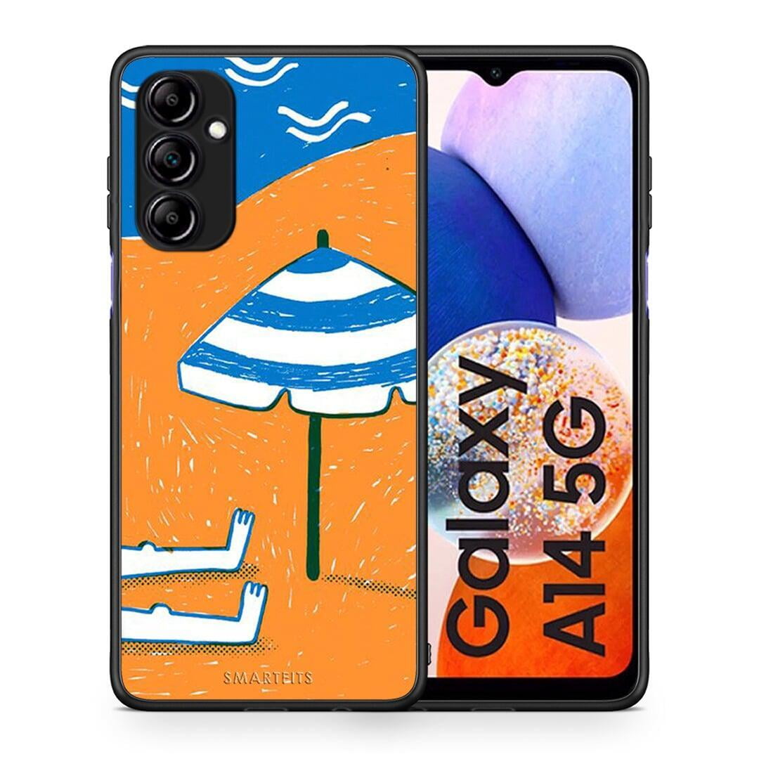 Θήκη Samsung Galaxy A14 / A14 5G Summering από τη Smartfits με σχέδιο στο πίσω μέρος και μαύρο περίβλημα | Samsung Galaxy A14 / A14 5G Summering Case with Colorful Back and Black Bezels