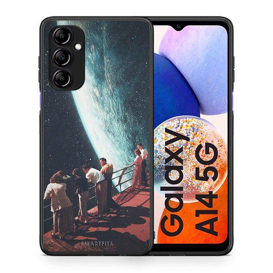 Θήκη Samsung Galaxy A14 / A14 5G Surreal View από τη Smartfits με σχέδιο στο πίσω μέρος και μαύρο περίβλημα | Samsung Galaxy A14 / A14 5G Surreal View Case with Colorful Back and Black Bezels