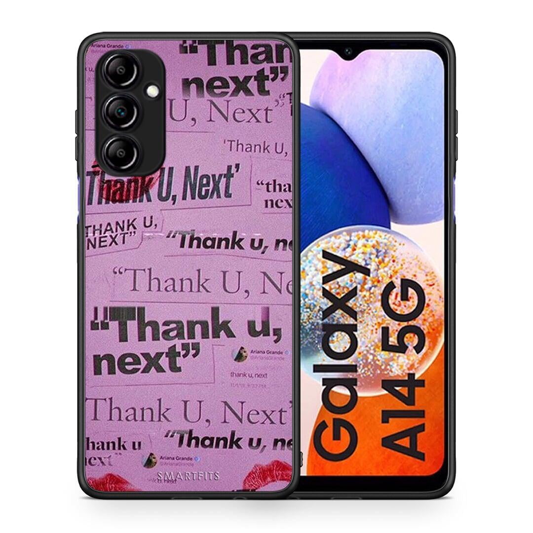Θήκη Samsung Galaxy A14 / A14 5G Thank You Next από τη Smartfits με σχέδιο στο πίσω μέρος και μαύρο περίβλημα | Samsung Galaxy A14 / A14 5G Thank You Next Case with Colorful Back and Black Bezels