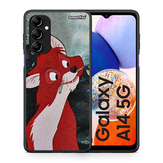 Θήκη Samsung Galaxy A14 / A14 5G Tod And Vixey Love 1 από τη Smartfits με σχέδιο στο πίσω μέρος και μαύρο περίβλημα | Samsung Galaxy A14 / A14 5G Tod And Vixey Love 1 Case with Colorful Back and Black Bezels