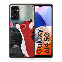 Thumbnail for Θήκη Samsung Galaxy A14 / A14 5G Tod And Vixey Love 2 από τη Smartfits με σχέδιο στο πίσω μέρος και μαύρο περίβλημα | Samsung Galaxy A14 / A14 5G Tod And Vixey Love 2 Case with Colorful Back and Black Bezels