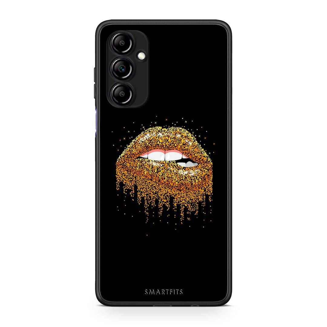 Θήκη Samsung Galaxy A14 / A14 5G Valentine Golden από τη Smartfits με σχέδιο στο πίσω μέρος και μαύρο περίβλημα | Samsung Galaxy A14 / A14 5G Valentine Golden Case with Colorful Back and Black Bezels