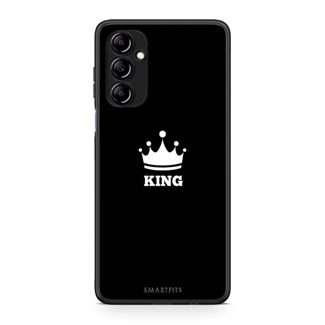 Θήκη Samsung Galaxy A14 / A14 5G Valentine King από τη Smartfits με σχέδιο στο πίσω μέρος και μαύρο περίβλημα | Samsung Galaxy A14 / A14 5G Valentine King Case with Colorful Back and Black Bezels