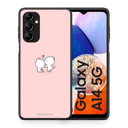 Θήκη Samsung Galaxy A14 / A14 5G Valentine Love από τη Smartfits με σχέδιο στο πίσω μέρος και μαύρο περίβλημα | Samsung Galaxy A14 / A14 5G Valentine Love Case with Colorful Back and Black Bezels