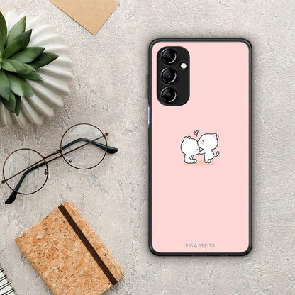 Θήκη Samsung Galaxy A14 / A14 5G Valentine Love από τη Smartfits με σχέδιο στο πίσω μέρος και μαύρο περίβλημα | Samsung Galaxy A14 / A14 5G Valentine Love Case with Colorful Back and Black Bezels