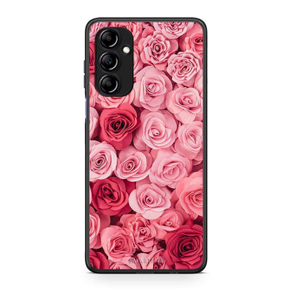Θήκη Samsung Galaxy A14 / A14 5G Valentine RoseGarden από τη Smartfits με σχέδιο στο πίσω μέρος και μαύρο περίβλημα | Samsung Galaxy A14 / A14 5G Valentine RoseGarden Case with Colorful Back and Black Bezels