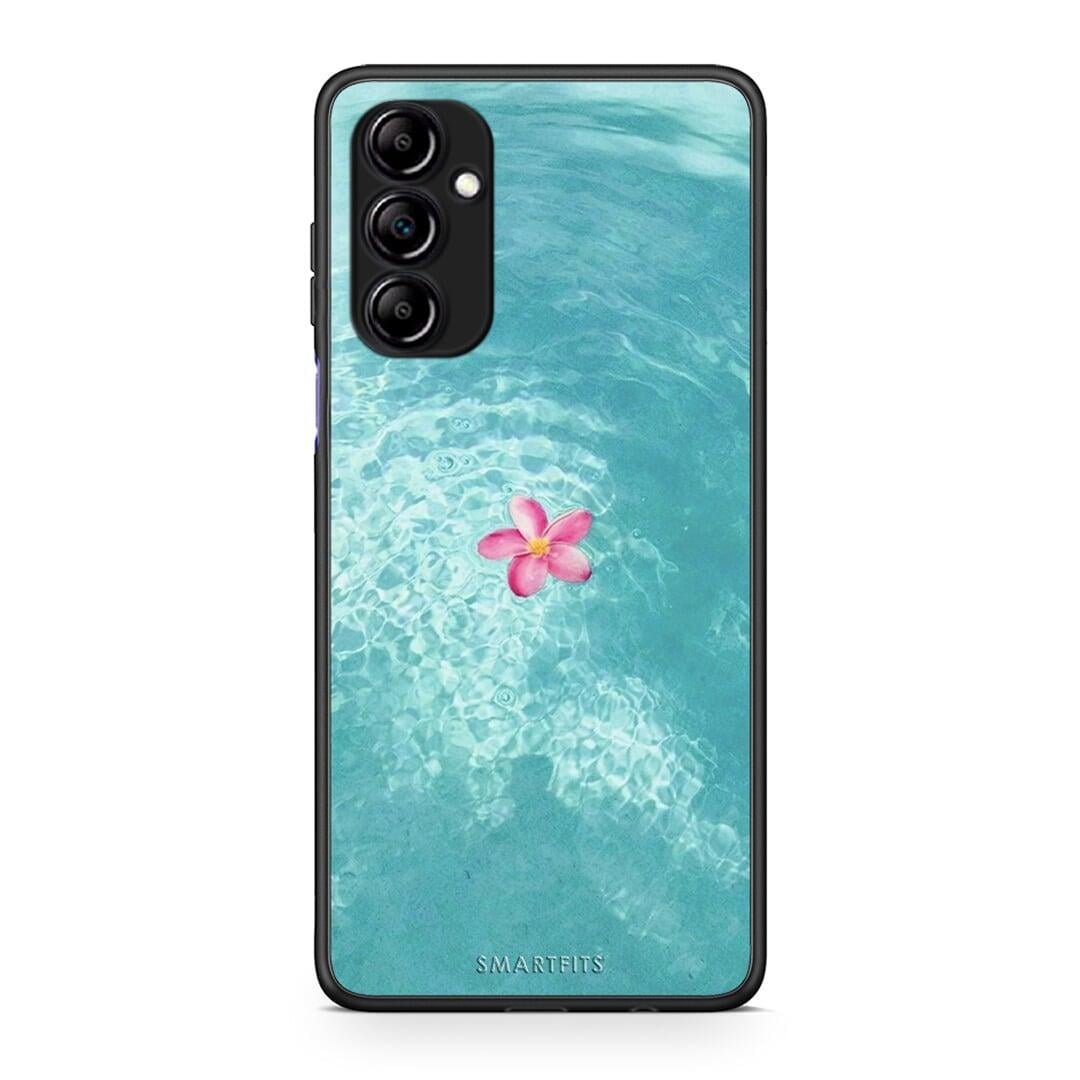 Θήκη Samsung Galaxy A14 / A14 5G Water Flower από τη Smartfits με σχέδιο στο πίσω μέρος και μαύρο περίβλημα | Samsung Galaxy A14 / A14 5G Water Flower Case with Colorful Back and Black Bezels