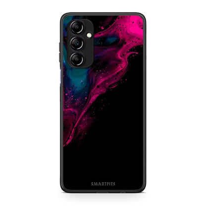 Θήκη Samsung Galaxy A14 / A14 5G Watercolor Pink Black από τη Smartfits με σχέδιο στο πίσω μέρος και μαύρο περίβλημα | Samsung Galaxy A14 / A14 5G Watercolor Pink Black Case with Colorful Back and Black Bezels