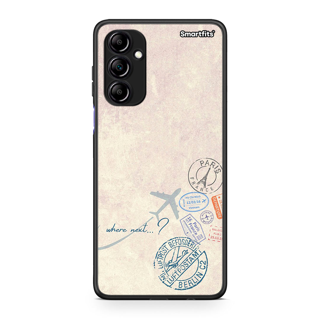 Θήκη Samsung Galaxy A14 / A14 5G Where Next από τη Smartfits με σχέδιο στο πίσω μέρος και μαύρο περίβλημα | Samsung Galaxy A14 / A14 5G Where Next Case with Colorful Back and Black Bezels