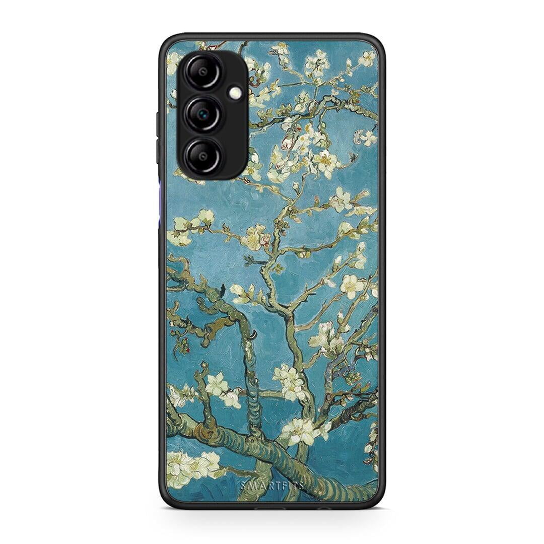 Θήκη Samsung Galaxy A14 / A14 5G White Blossoms από τη Smartfits με σχέδιο στο πίσω μέρος και μαύρο περίβλημα | Samsung Galaxy A14 / A14 5G White Blossoms Case with Colorful Back and Black Bezels