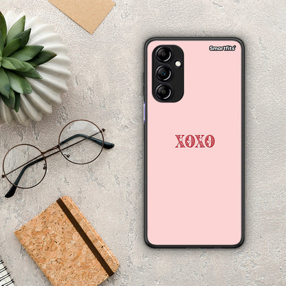 Θήκη Samsung Galaxy A14 / A14 5G XOXO Love από τη Smartfits με σχέδιο στο πίσω μέρος και μαύρο περίβλημα | Samsung Galaxy A14 / A14 5G XOXO Love Case with Colorful Back and Black Bezels