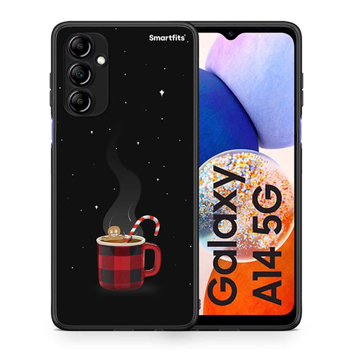 Θήκη Samsung Galaxy A14 / A14 5G Xmas Bathing από τη Smartfits με σχέδιο στο πίσω μέρος και μαύρο περίβλημα | Samsung Galaxy A14 / A14 5G Xmas Bathing Case with Colorful Back and Black Bezels