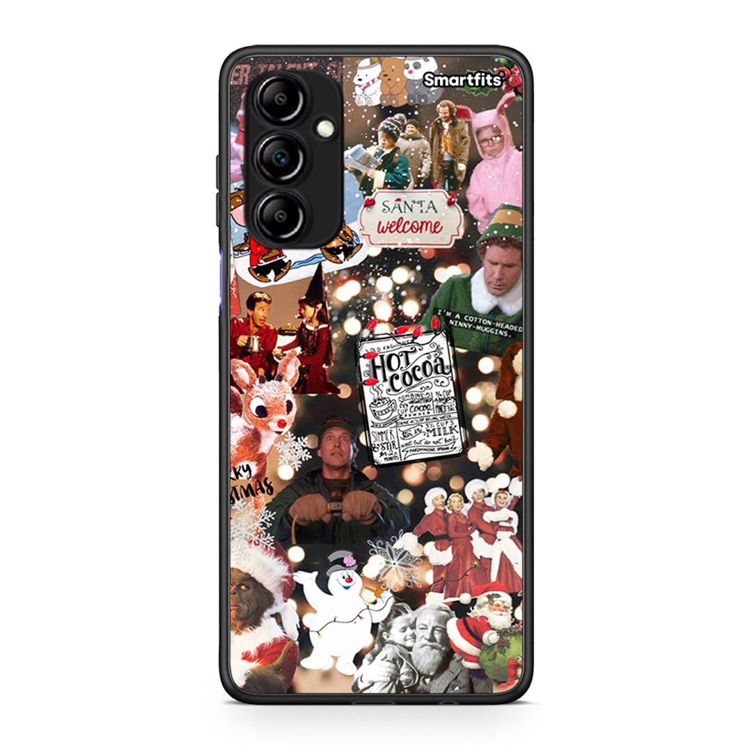 Θήκη Samsung Galaxy A14 / A14 5G Xmas Movies από τη Smartfits με σχέδιο στο πίσω μέρος και μαύρο περίβλημα | Samsung Galaxy A14 / A14 5G Xmas Movies Case with Colorful Back and Black Bezels