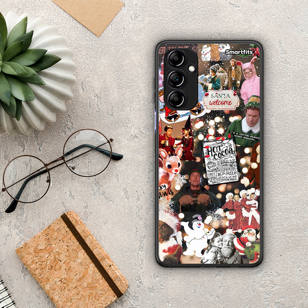 Θήκη Samsung Galaxy A14 / A14 5G Xmas Movies από τη Smartfits με σχέδιο στο πίσω μέρος και μαύρο περίβλημα | Samsung Galaxy A14 / A14 5G Xmas Movies Case with Colorful Back and Black Bezels