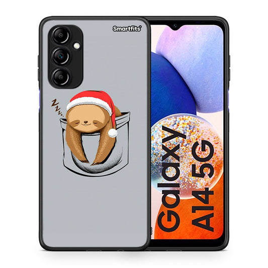 Θήκη Samsung Galaxy A14 / A14 5G Xmas Zzzz από τη Smartfits με σχέδιο στο πίσω μέρος και μαύρο περίβλημα | Samsung Galaxy A14 / A14 5G Xmas Zzzz Case with Colorful Back and Black Bezels