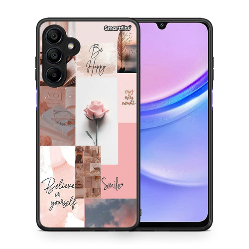 Θήκη Samsung Galaxy A15 4G Aesthetic Collage από τη Smartfits με σχέδιο στο πίσω μέρος και μαύρο περίβλημα | Samsung Galaxy A15 4G Aesthetic Collage case with colorful back and black bezels