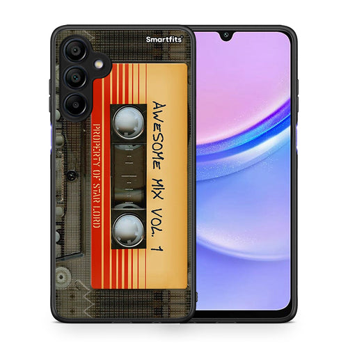 Θήκη Samsung Galaxy A15 4G Awesome Mix από τη Smartfits με σχέδιο στο πίσω μέρος και μαύρο περίβλημα | Samsung Galaxy A15 4G Awesome Mix case with colorful back and black bezels