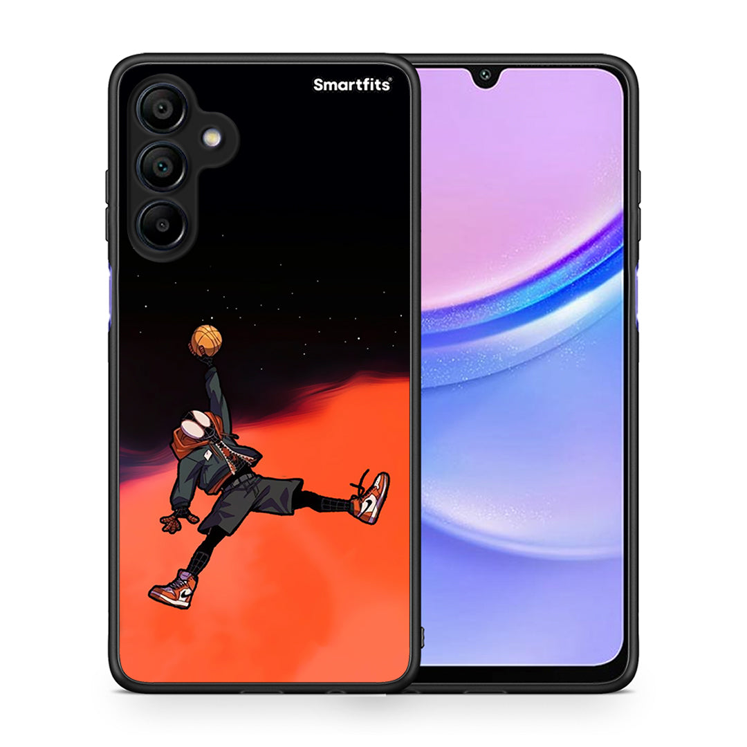 Θήκη Samsung Galaxy A15 4G Basketball Hero από τη Smartfits με σχέδιο στο πίσω μέρος και μαύρο περίβλημα | Samsung Galaxy A15 4G Basketball Hero case with colorful back and black bezels