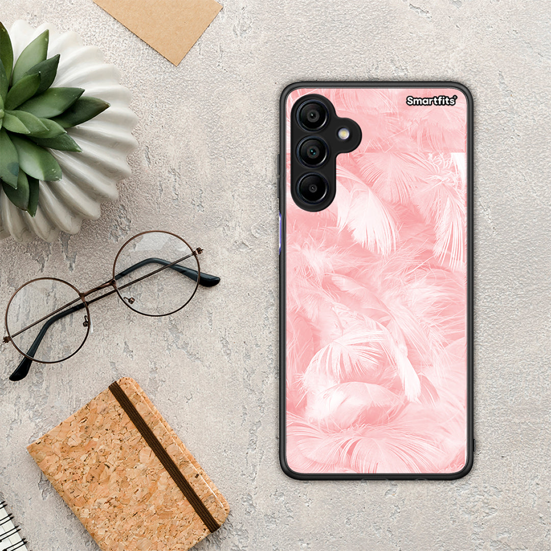 Boho Pink Feather - Samsung Galaxy A15 4G / 5G θήκη