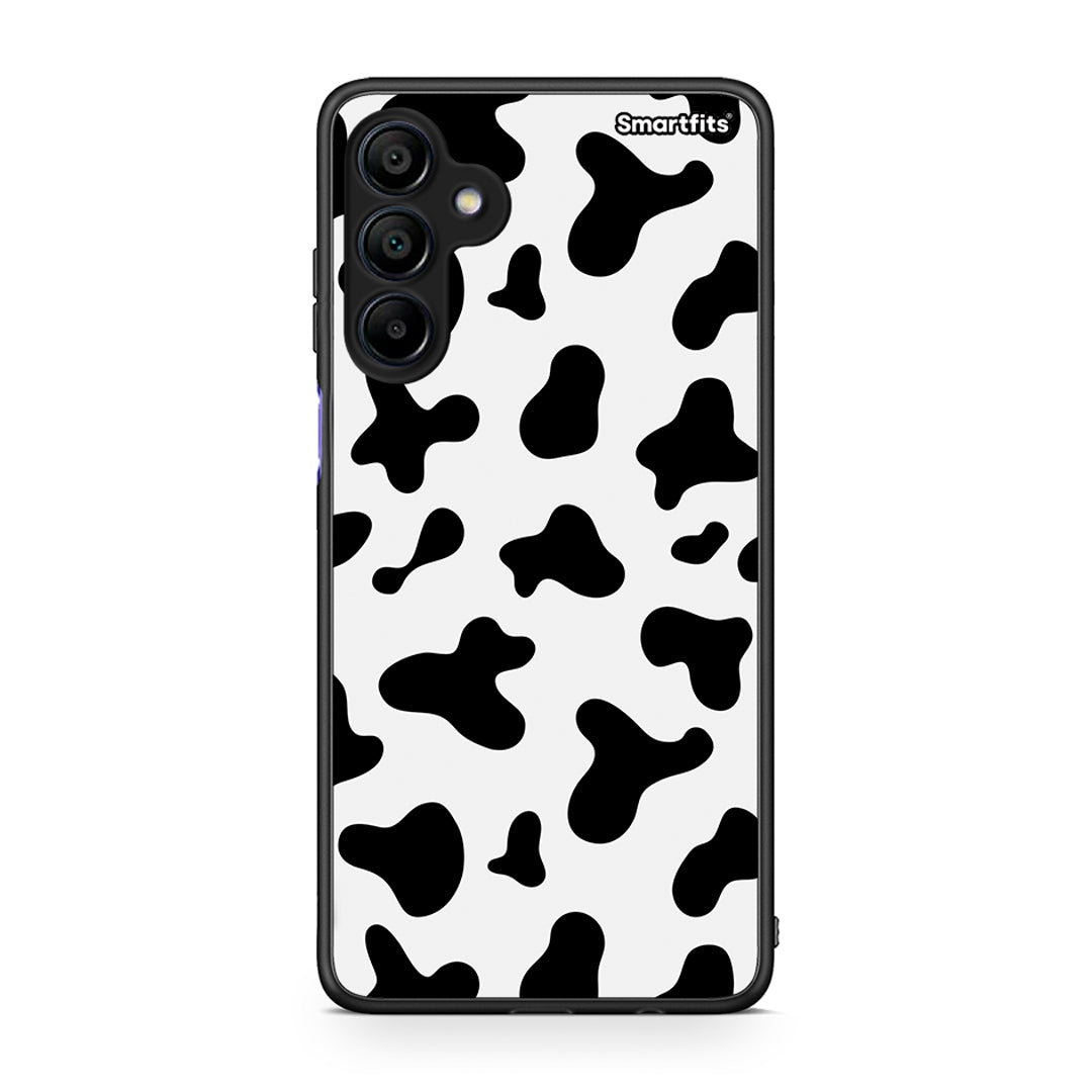 Samsung Galaxy A15 4G Cow Print θήκη από τη Smartfits με σχέδιο στο πίσω μέρος και μαύρο περίβλημα | Smartphone case with colorful back and black bezels by Smartfits