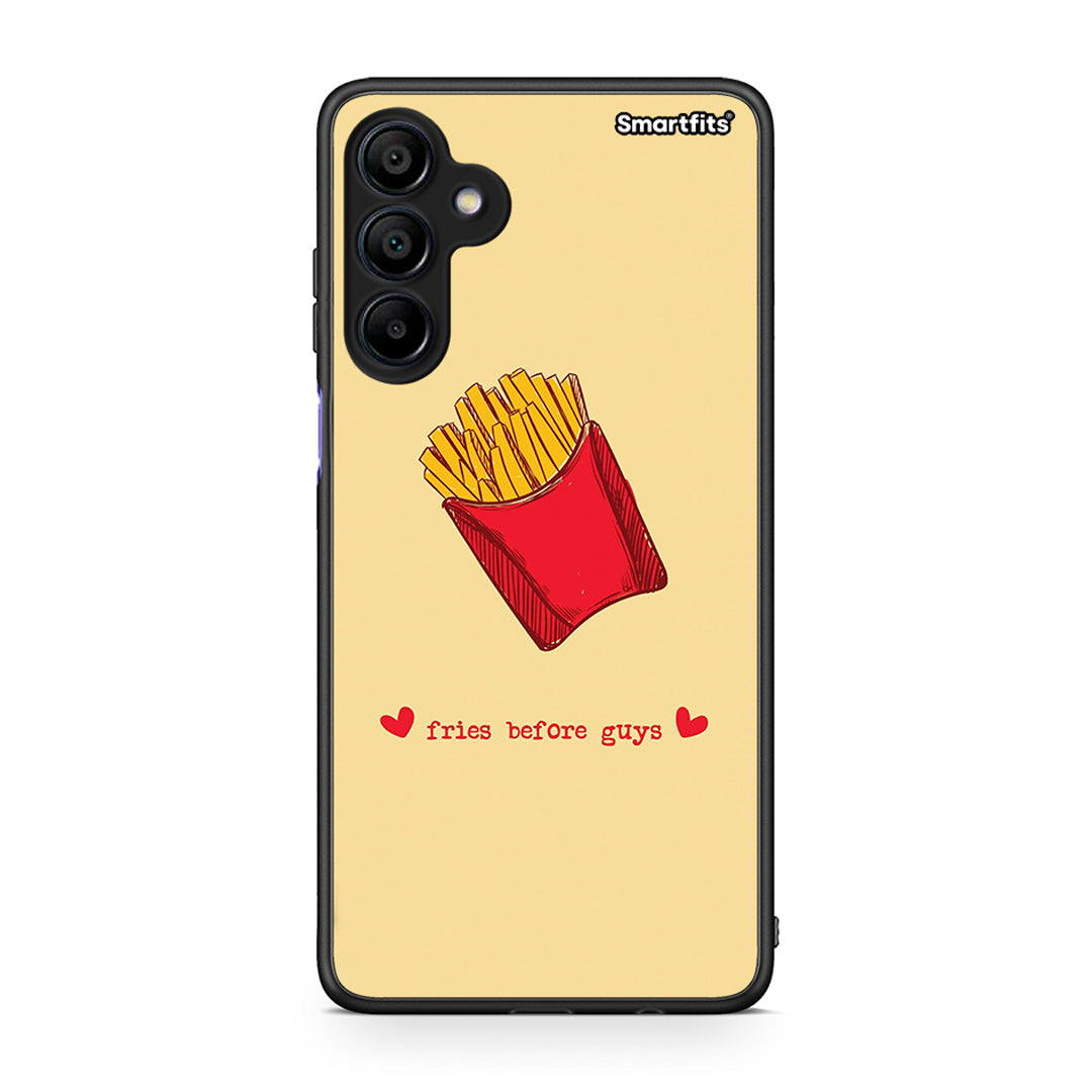 Samsung Galaxy A15 4G Fries Before Guys Θήκη Αγίου Βαλεντίνου από τη Smartfits με σχέδιο στο πίσω μέρος και μαύρο περίβλημα | Smartphone case with colorful back and black bezels by Smartfits