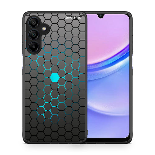 Θήκη Samsung Galaxy A15 4G Hexagonal Geometric από τη Smartfits με σχέδιο στο πίσω μέρος και μαύρο περίβλημα | Samsung Galaxy A15 4G Hexagonal Geometric case with colorful back and black bezels