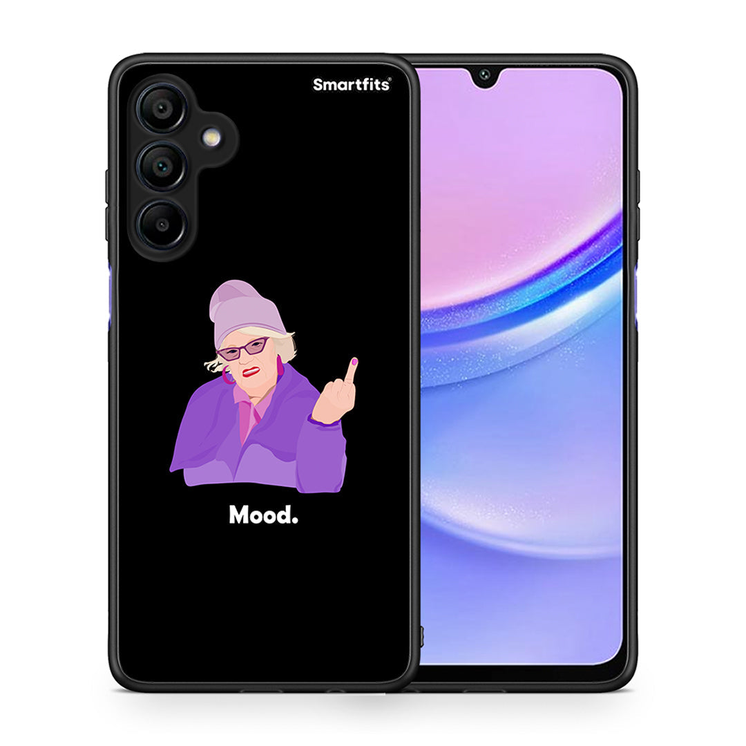 Θήκη Samsung Galaxy A15 4G Grandma Mood Black από τη Smartfits με σχέδιο στο πίσω μέρος και μαύρο περίβλημα | Samsung Galaxy A15 4G Grandma Mood Black case with colorful back and black bezels