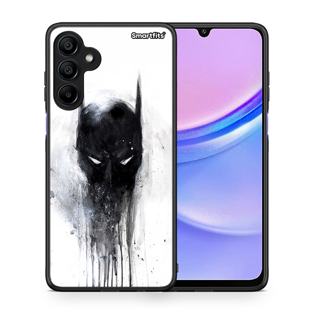 Θήκη Samsung Galaxy A15 4G Paint Bat Hero από τη Smartfits με σχέδιο στο πίσω μέρος και μαύρο περίβλημα | Samsung Galaxy A15 4G Paint Bat Hero case with colorful back and black bezels