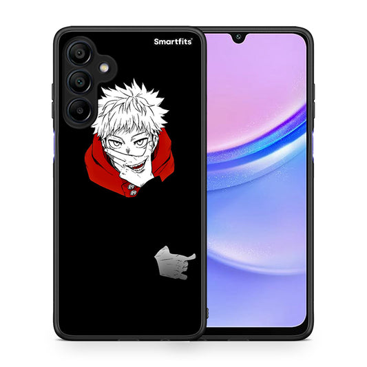Θήκη Samsung Galaxy A15 4G Itadori Anime από τη Smartfits με σχέδιο στο πίσω μέρος και μαύρο περίβλημα | Samsung Galaxy A15 4G Itadori Anime case with colorful back and black bezels