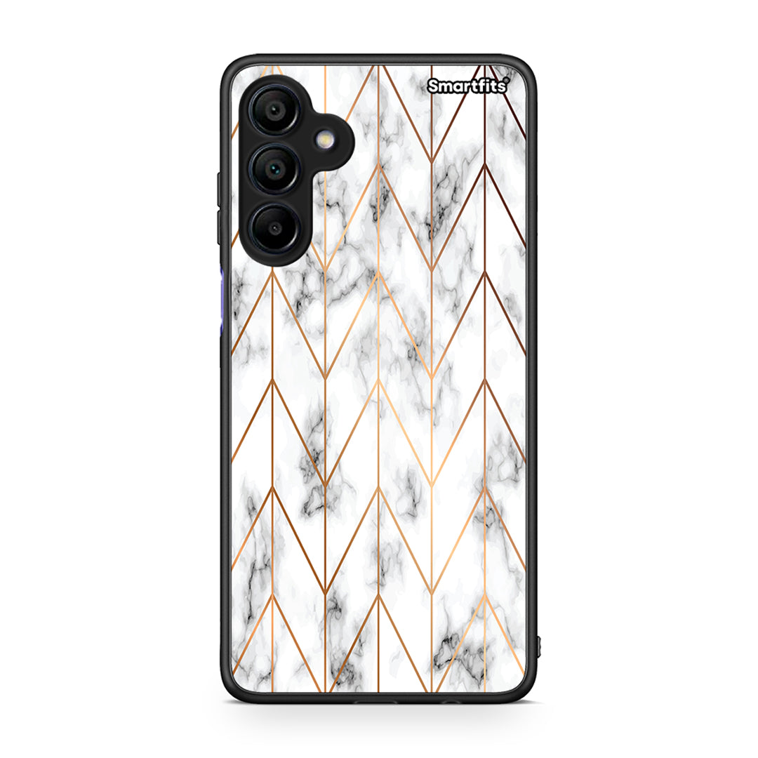 44 - Samsung Galaxy A15 4G Gold Geometric Marble case, cover, bumper