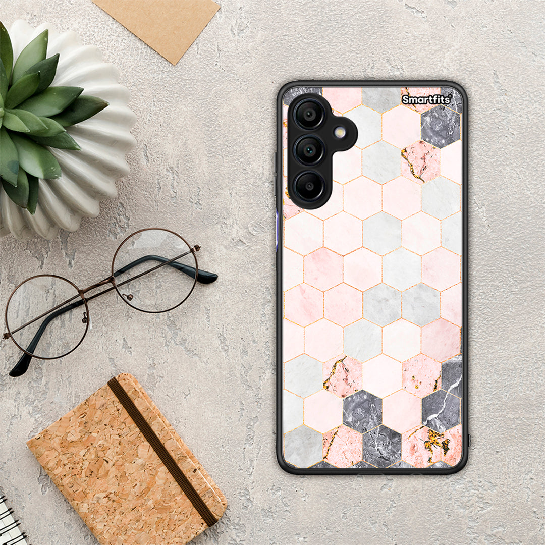 Marble Hexagon Pink - Samsung Galaxy A15 4G / 5G θήκη