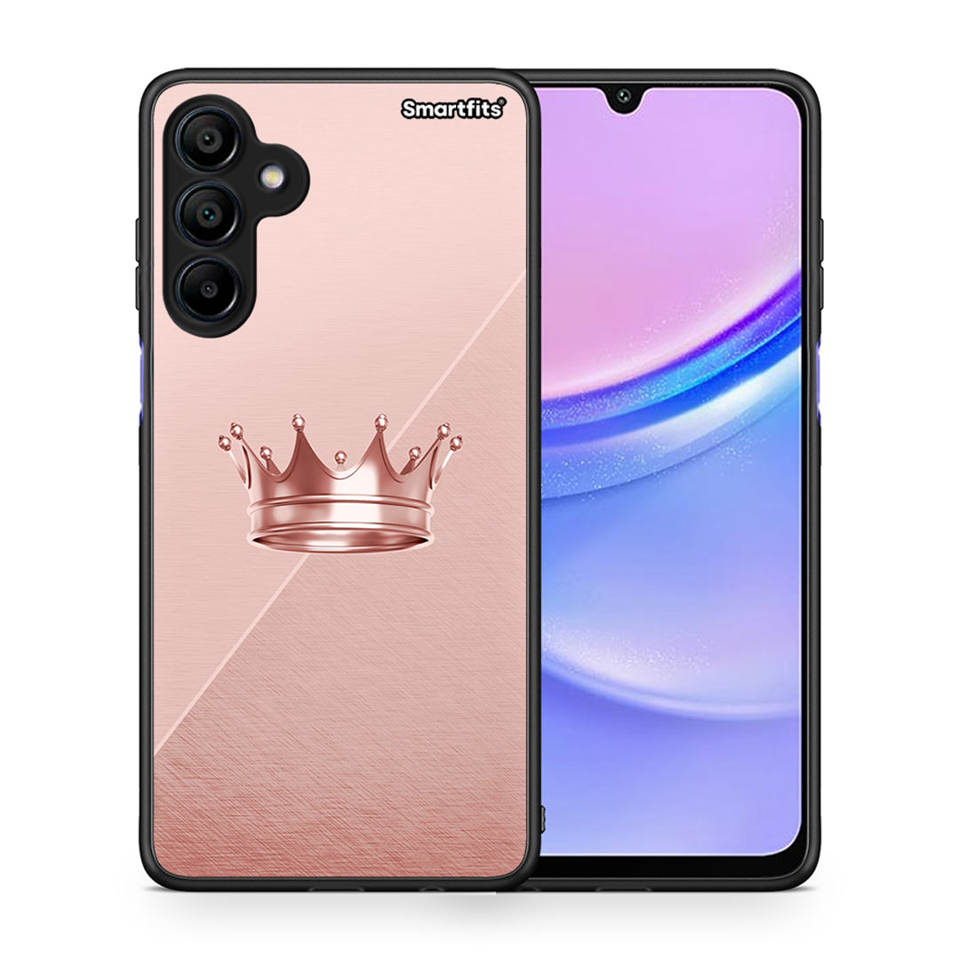 Θήκη Samsung Galaxy A15 4G Crown Minimal από τη Smartfits με σχέδιο στο πίσω μέρος και μαύρο περίβλημα | Samsung Galaxy A15 4G Crown Minimal case with colorful back and black bezels