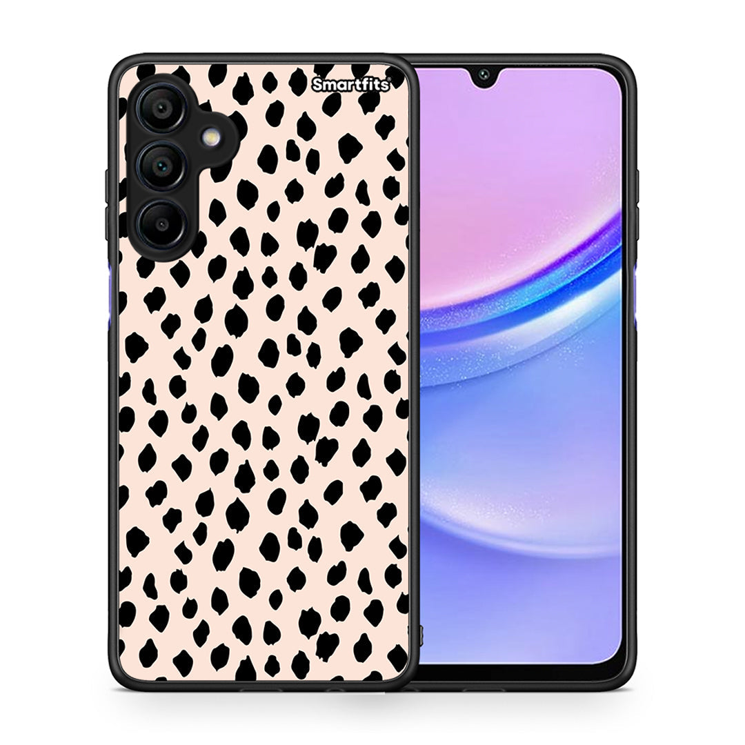Θήκη Samsung Galaxy A15 4G New Polka Dots από τη Smartfits με σχέδιο στο πίσω μέρος και μαύρο περίβλημα | Samsung Galaxy A15 4G New Polka Dots case with colorful back and black bezels
