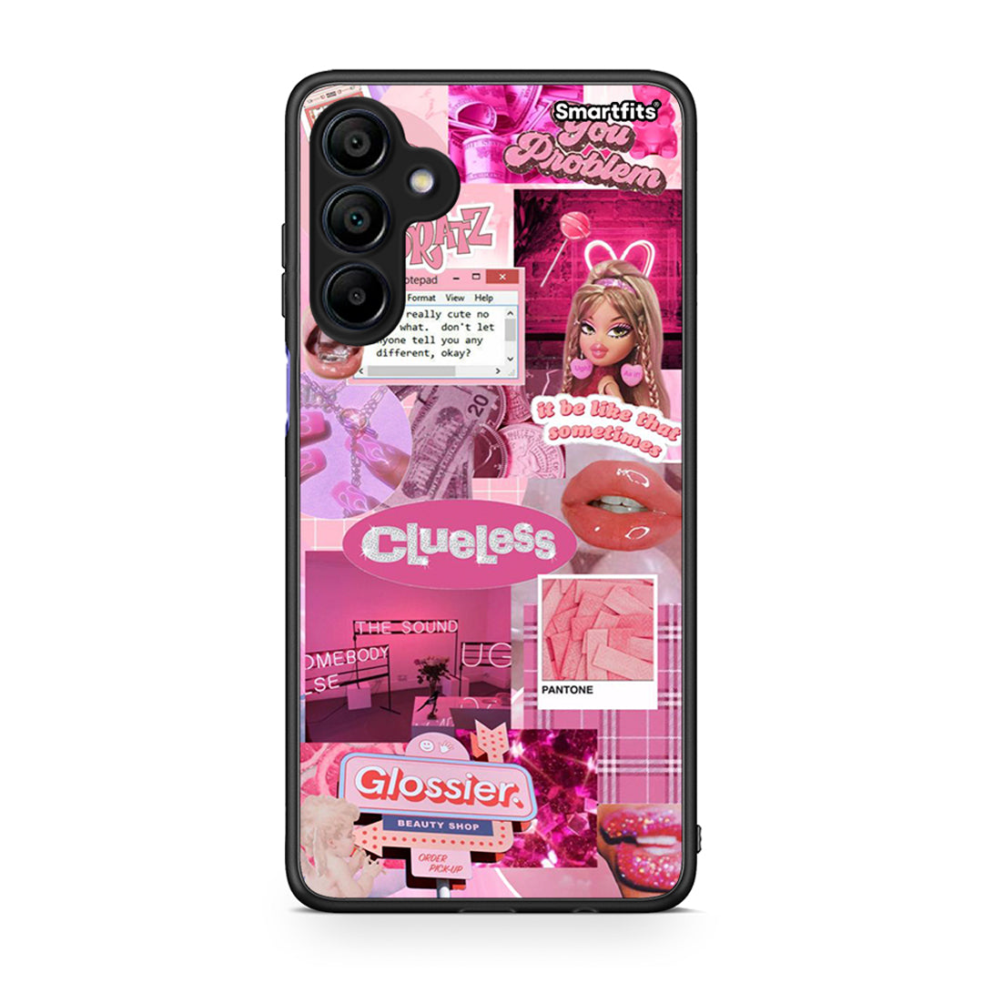 Samsung Galaxy A15 4G Pink Love Θήκη Αγίου Βαλεντίνου από τη Smartfits με σχέδιο στο πίσω μέρος και μαύρο περίβλημα | Smartphone case with colorful back and black bezels by Smartfits