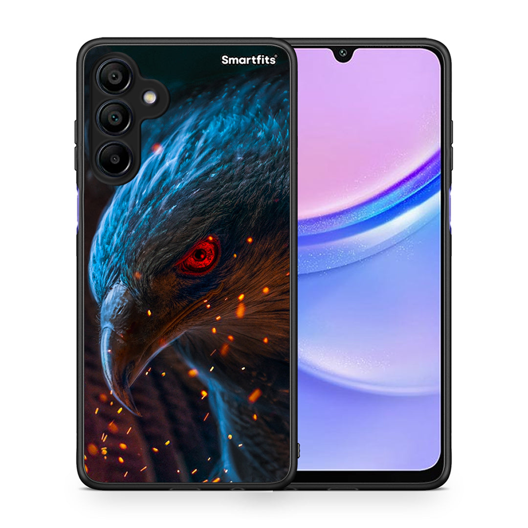 Θήκη Samsung Galaxy A15 4G Eagle PopArt από τη Smartfits με σχέδιο στο πίσω μέρος και μαύρο περίβλημα | Samsung Galaxy A15 4G Eagle PopArt case with colorful back and black bezels