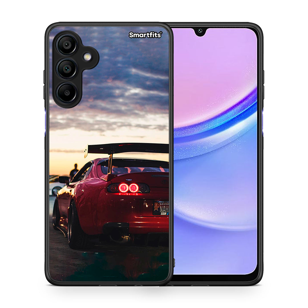 Θήκη Samsung Galaxy A15 4G Racing Supra από τη Smartfits με σχέδιο στο πίσω μέρος και μαύρο περίβλημα | Samsung Galaxy A15 4G Racing Supra case with colorful back and black bezels