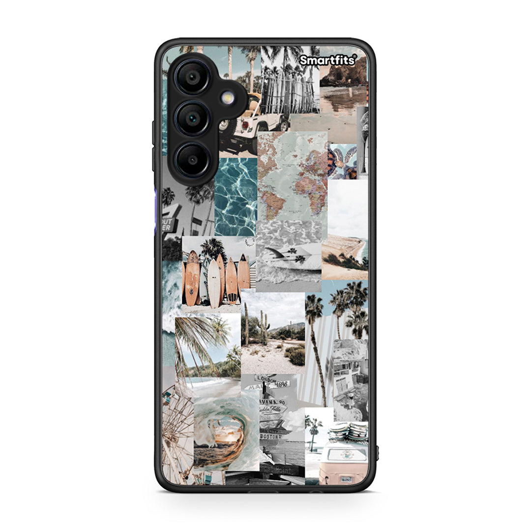 Samsung Galaxy A15 4G Retro Beach Life Θήκη από τη Smartfits με σχέδιο στο πίσω μέρος και μαύρο περίβλημα | Smartphone case with colorful back and black bezels by Smartfits