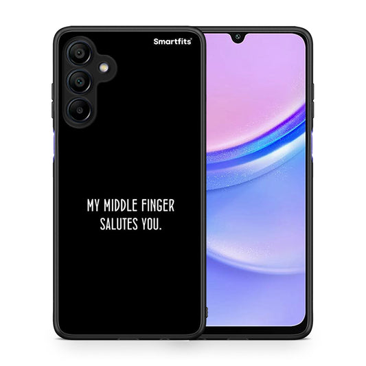 Θήκη Samsung Galaxy A15 4G Salute από τη Smartfits με σχέδιο στο πίσω μέρος και μαύρο περίβλημα | Samsung Galaxy A15 4G Salute case with colorful back and black bezels