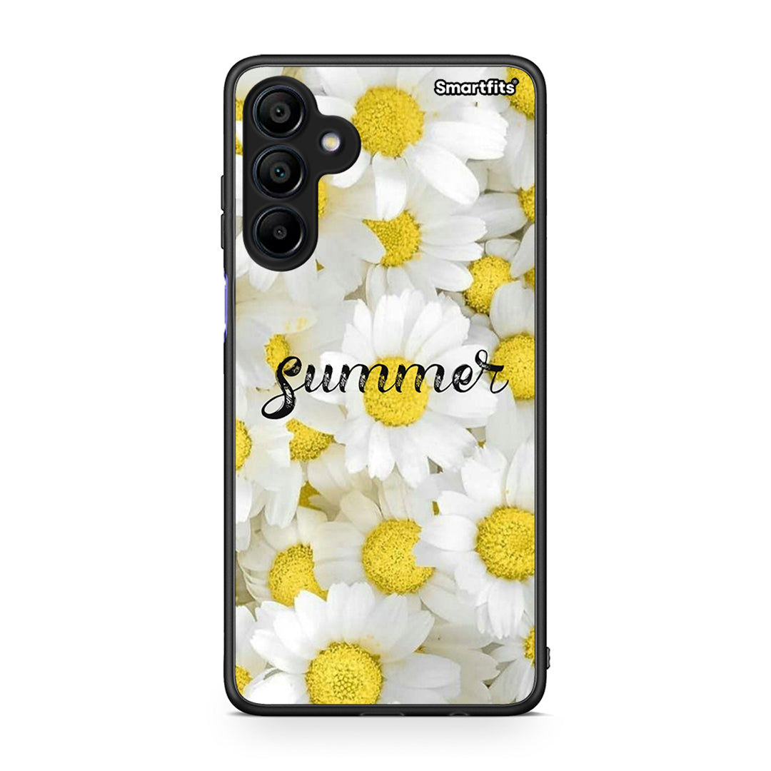 Samsung Galaxy A15 4G Summer Daisies Θήκη από τη Smartfits με σχέδιο στο πίσω μέρος και μαύρο περίβλημα | Smartphone case with colorful back and black bezels by Smartfits