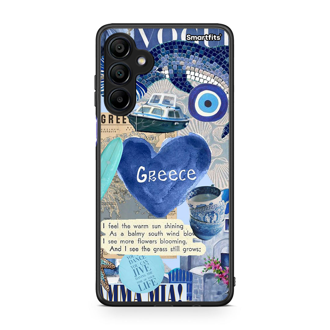 Samsung Galaxy A15 4G Summer In Greece Θήκη από τη Smartfits με σχέδιο στο πίσω μέρος και μαύρο περίβλημα | Smartphone case with colorful back and black bezels by Smartfits