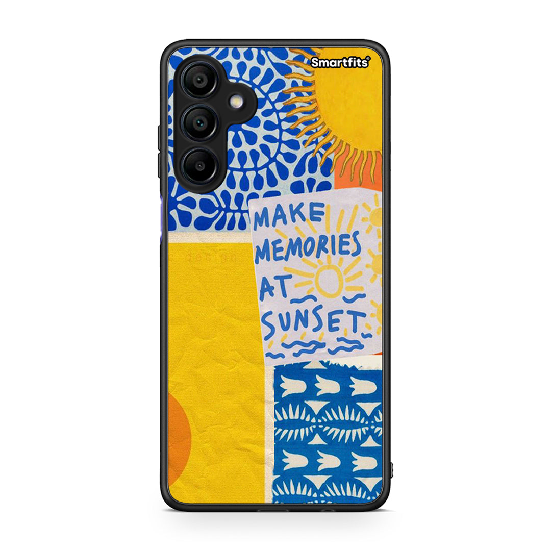 Samsung Galaxy A15 4G Sunset Memories Θήκη από τη Smartfits με σχέδιο στο πίσω μέρος και μαύρο περίβλημα | Smartphone case with colorful back and black bezels by Smartfits