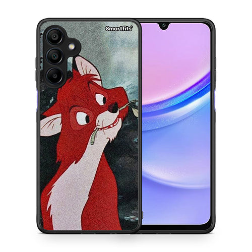 Θήκη Samsung Galaxy A15 4G Tod And Vixey Love 1 από τη Smartfits με σχέδιο στο πίσω μέρος και μαύρο περίβλημα | Samsung Galaxy A15 4G Tod And Vixey Love 1 case with colorful back and black bezels