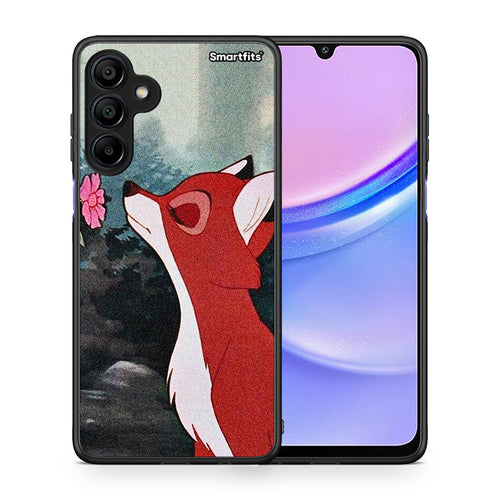 Θήκη Samsung Galaxy A15 4G Tod And Vixey Love 2 από τη Smartfits με σχέδιο στο πίσω μέρος και μαύρο περίβλημα | Samsung Galaxy A15 4G Tod And Vixey Love 2 case with colorful back and black bezels
