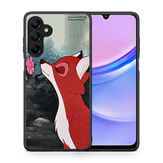 Θήκη Samsung Galaxy A15 4G Tod And Vixey Love 2 από τη Smartfits με σχέδιο στο πίσω μέρος και μαύρο περίβλημα | Samsung Galaxy A15 4G Tod And Vixey Love 2 case with colorful back and black bezels